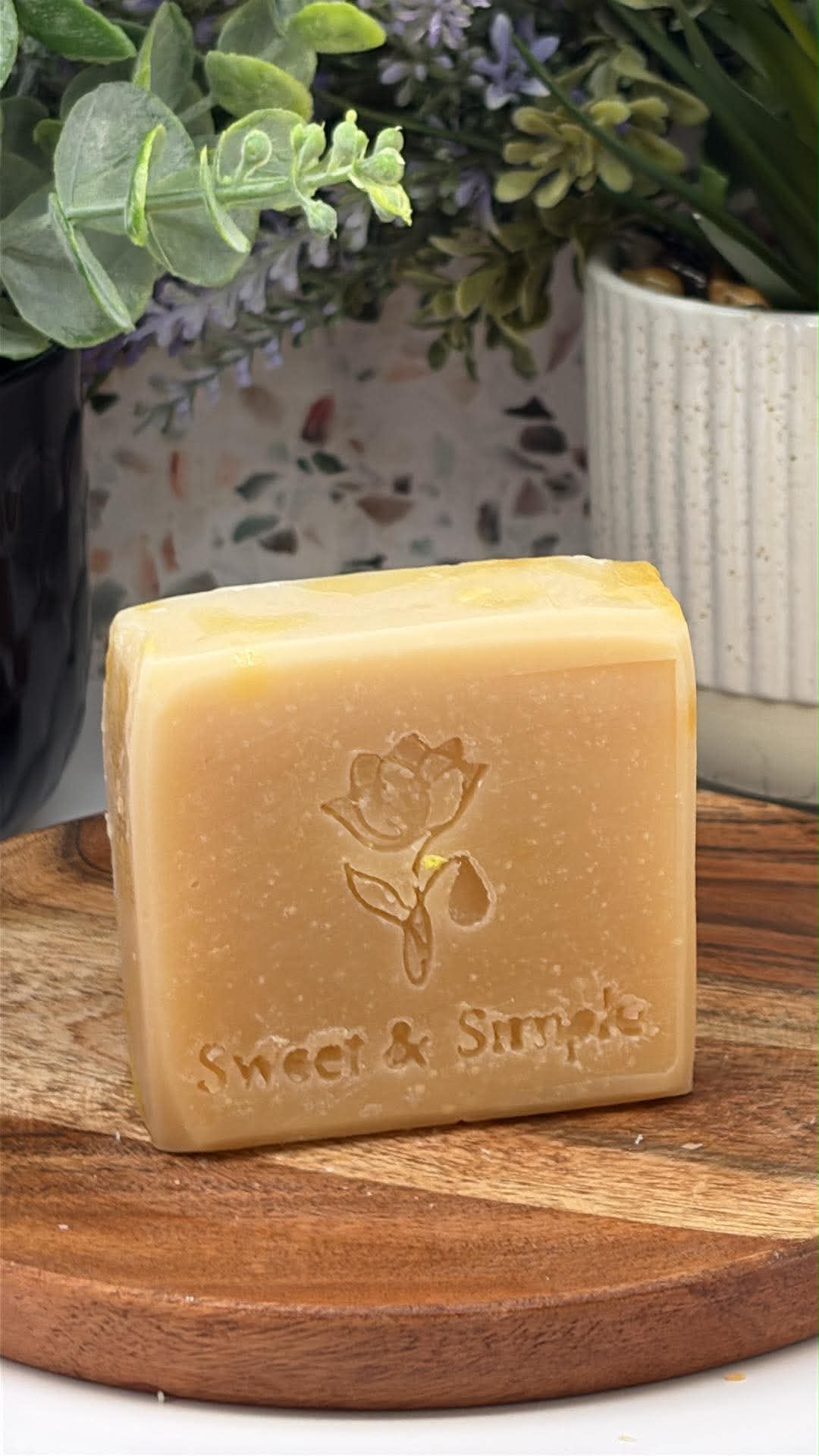 Strawberry Fields handmade cold-process soap bar — Sweet & Simple Soap, Maine