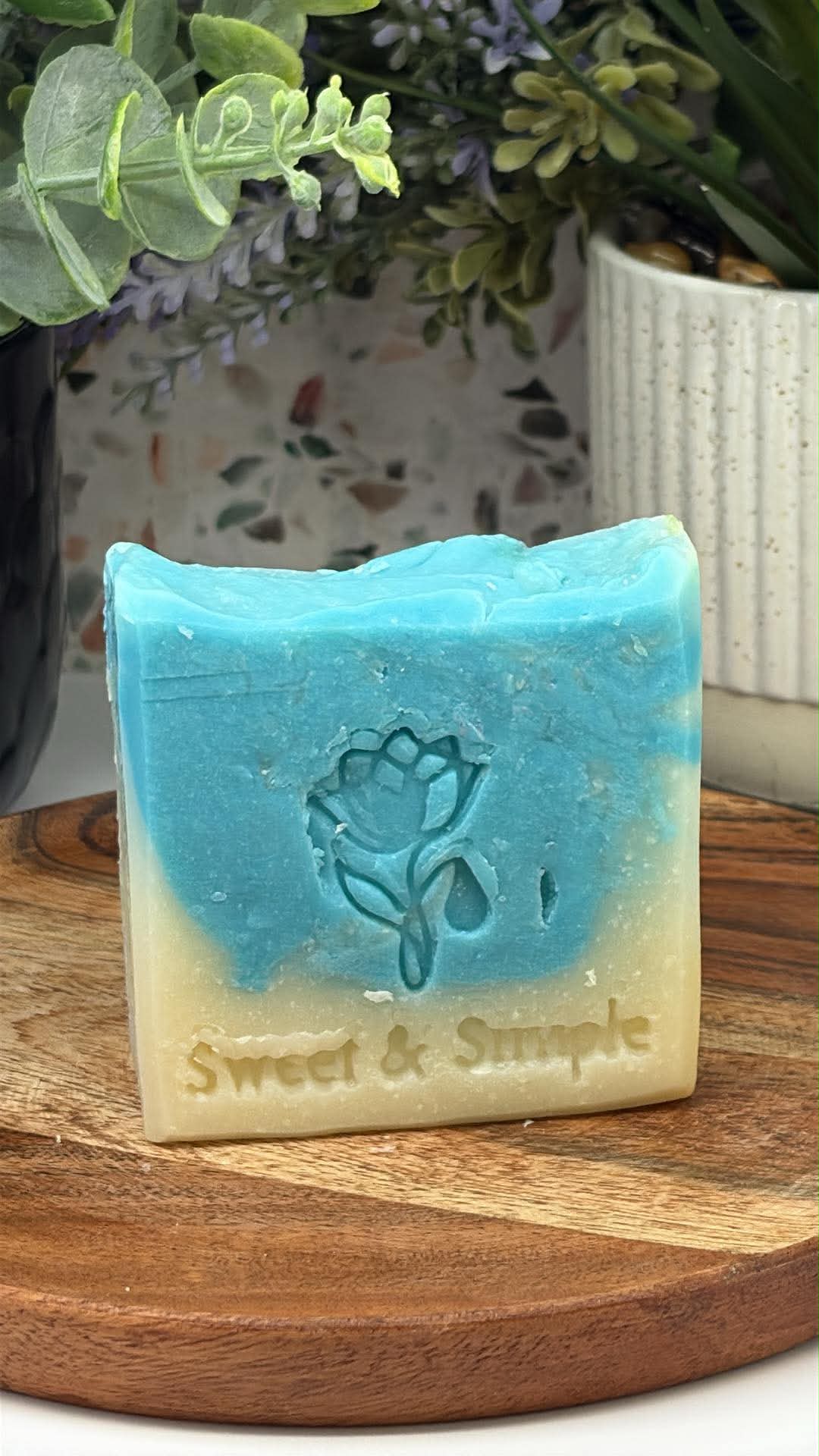 At the Beach ocean-scented artisan soap bar — Sweet & Simple Soap, Maine