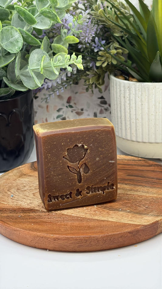 Velvet Matcha handmade cold-process soap bar — green tea artisan soap by Sweet & Simple Soap